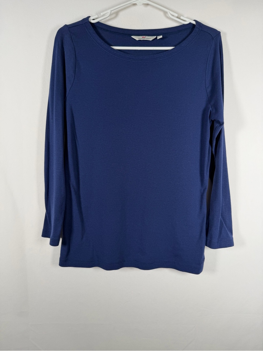 Vineyard Vines Navy Long-Sleeve Crewneck Tee Preppy, Old Money, Coastal
